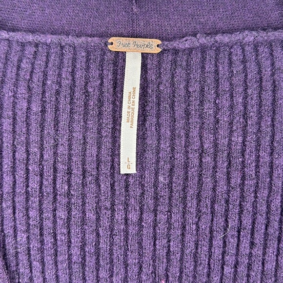 Free People Wool Blend Button Down Peplum Cardigan - Picture 10 of 12